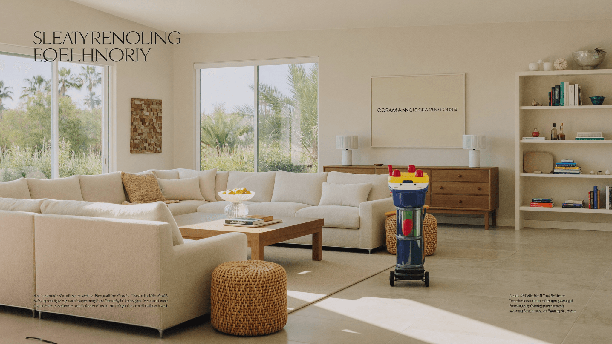 Professional cleaning service in a bright, tidy home